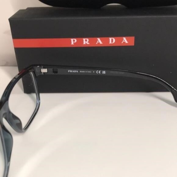 NEW AUTHENTIC Prada Linea Rossa VPS 02O Eyeglasses – Blue Crystal Full-Rim - Picture 5 of 14
